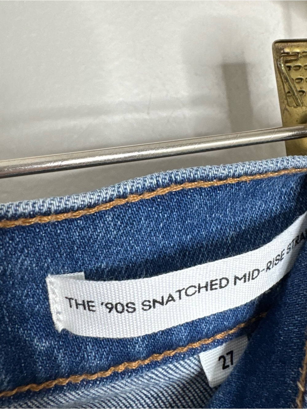 Aritzia Denim Forum 90s Snatched Mid-rise Straight Leg Jeans Size 27 - Picture 4 of 10